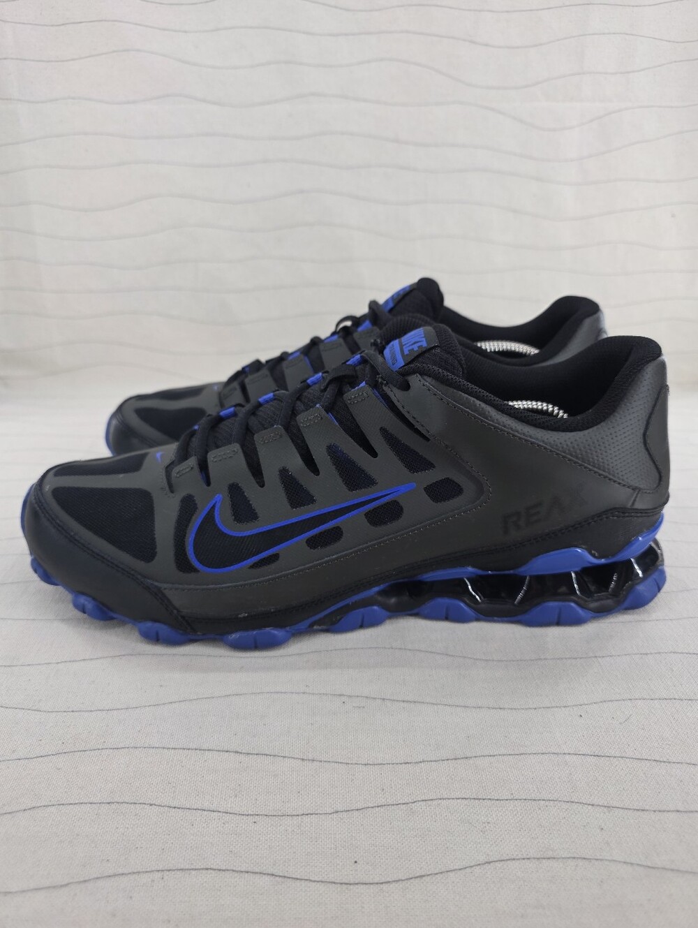 Nike Mens Reax 8 TR Running Black Racer Blue Sneakers Shoes 621716-012 Size 12 - Picture 2 of 15